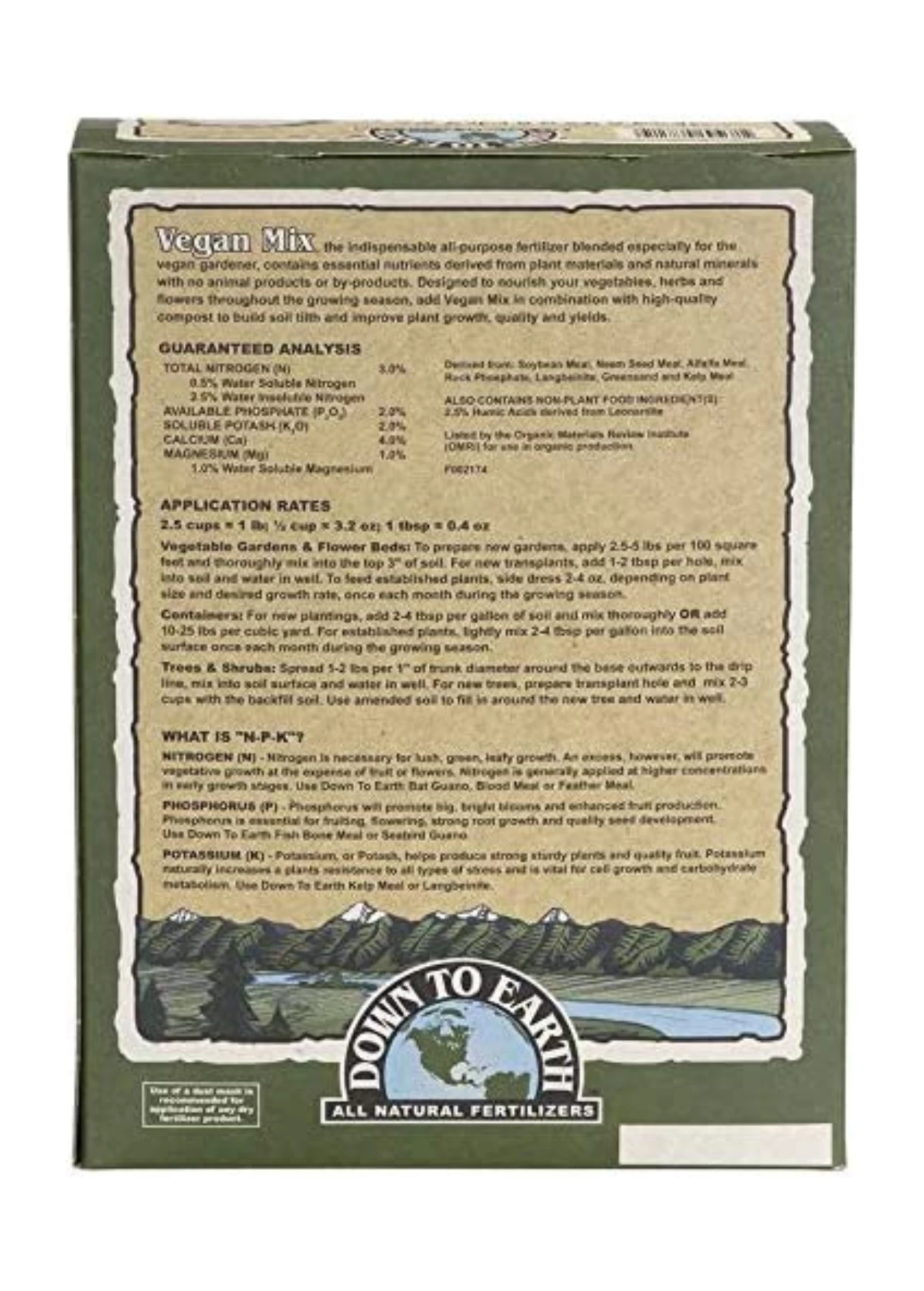 Vegan All Purpose Organic Fertilizer Blend 3-2-2, 5lb 3 Vegan All Purpose Organic Fertilizer Blend 3-2-2, 5lb - Image 3